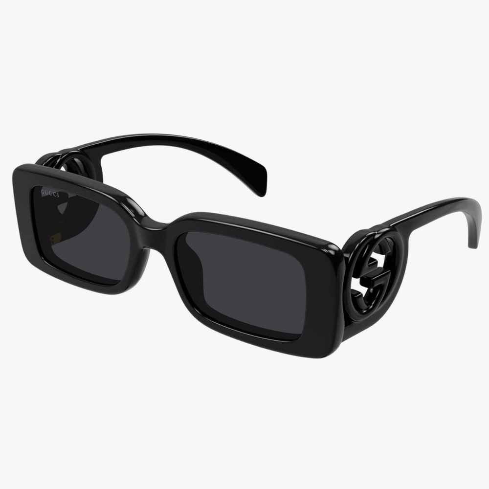 Authentic Gucci Black Rectangular Sunglasses With… - image 2